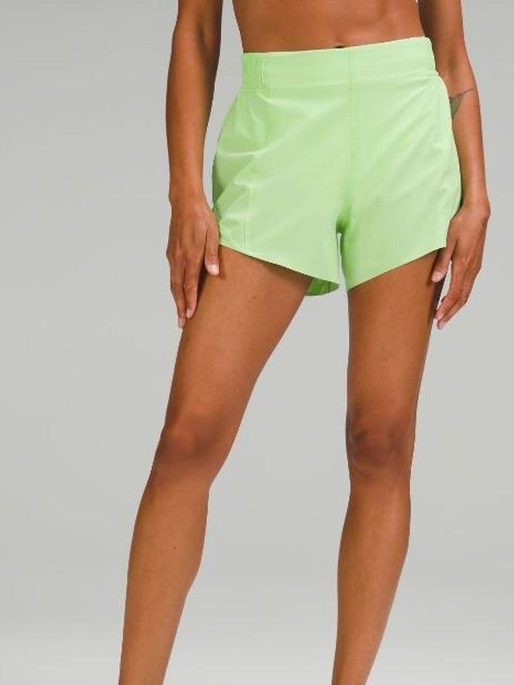 Lululemon Women’s High-Waist Neon Green Active Shorts